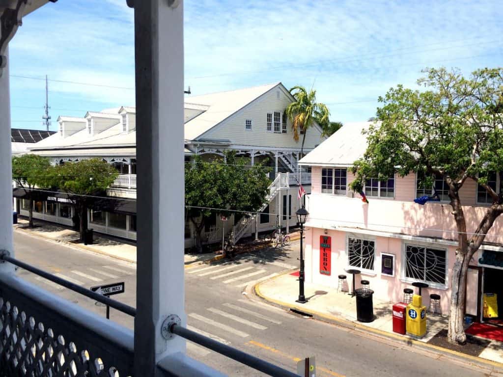 Airbnb in Key West with balcony over looking Duval street