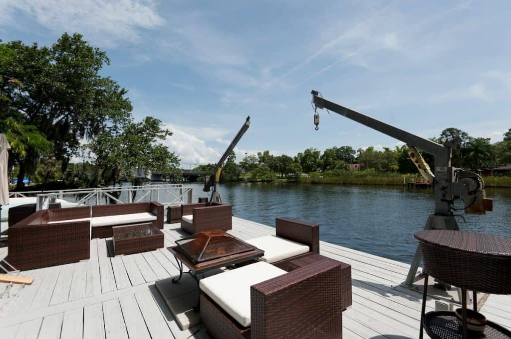 The Riverview dock of Hillsborough River at this airbnb has people renting all the time!
