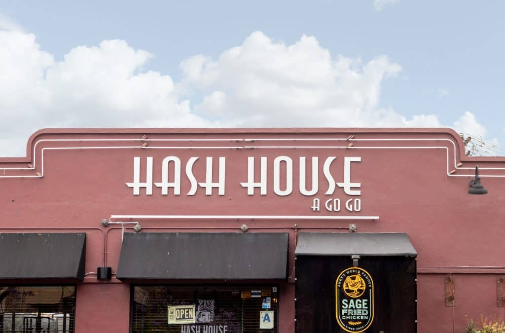 The exterior of the one and only Hash House a Go Go, in Orlando.