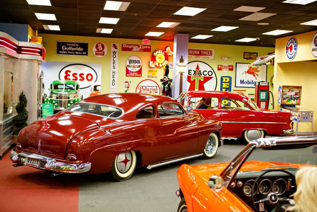 Vintage cars are on display at the Orlando Auto Museum.