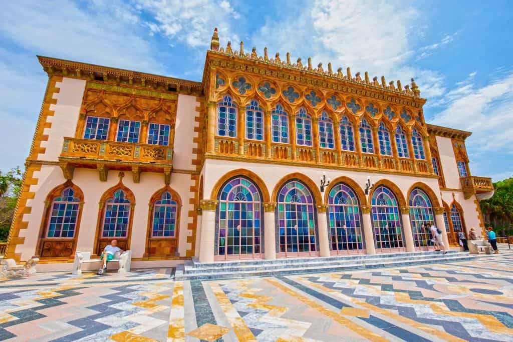 The intricately beautiful exterior of the Ringling Museum of Art in Sarasota, Florida.