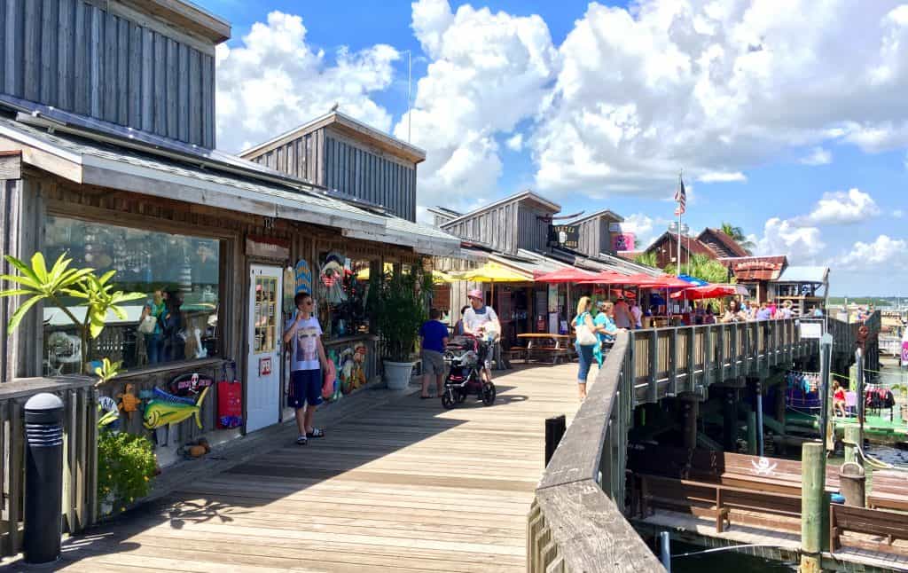 The Jersey Shore-inspired boardwalk of the Boardwalk Grill, one of the best restaurants in St. Petersburg.