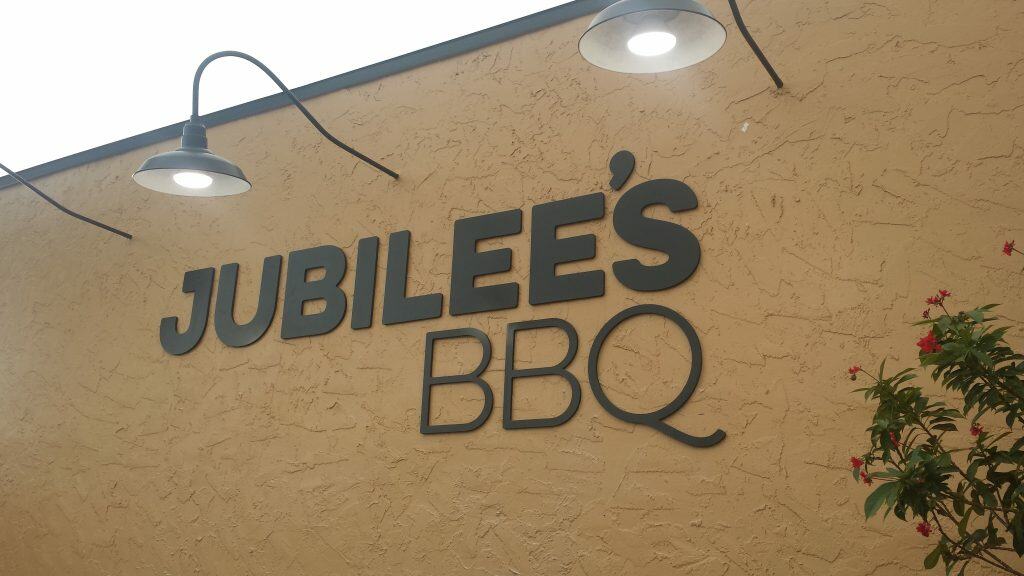 The logo of Jubilee's BBQ, one of the best restaurants in St. Petersburg.
