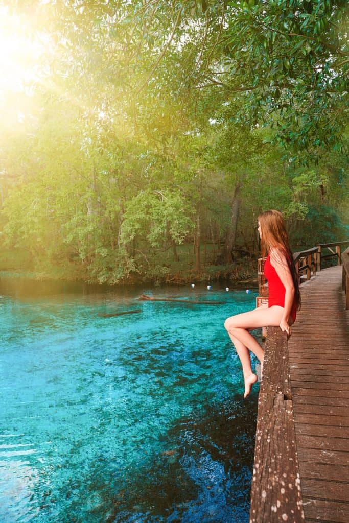 overlooking Gilchrist Blue Springs in Florida | best springs in Florida | photos of florida springs