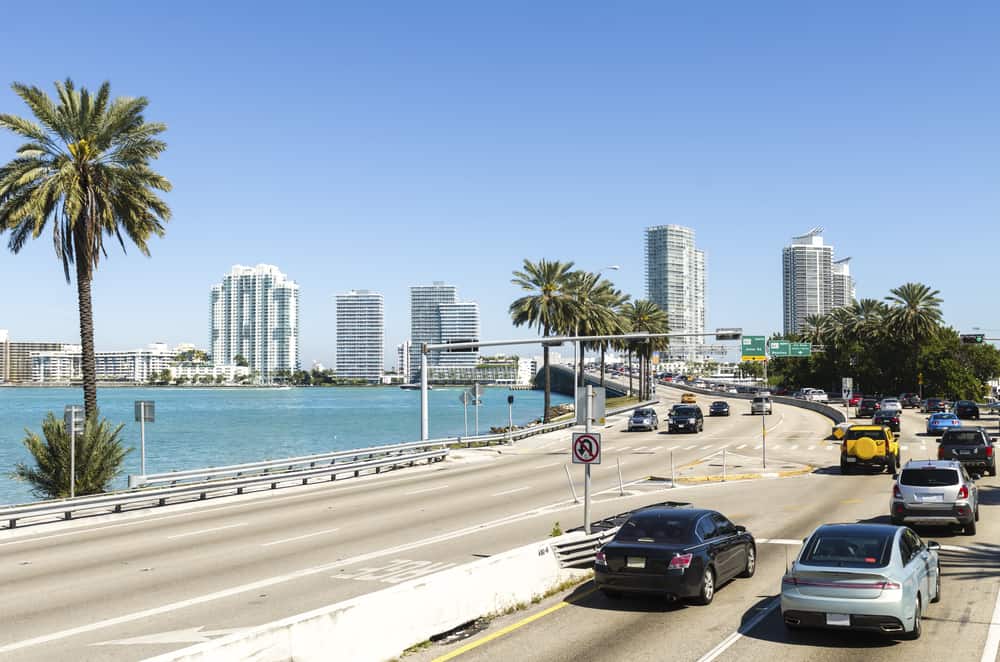 the large roads in Miami in an article about driving in Florida.