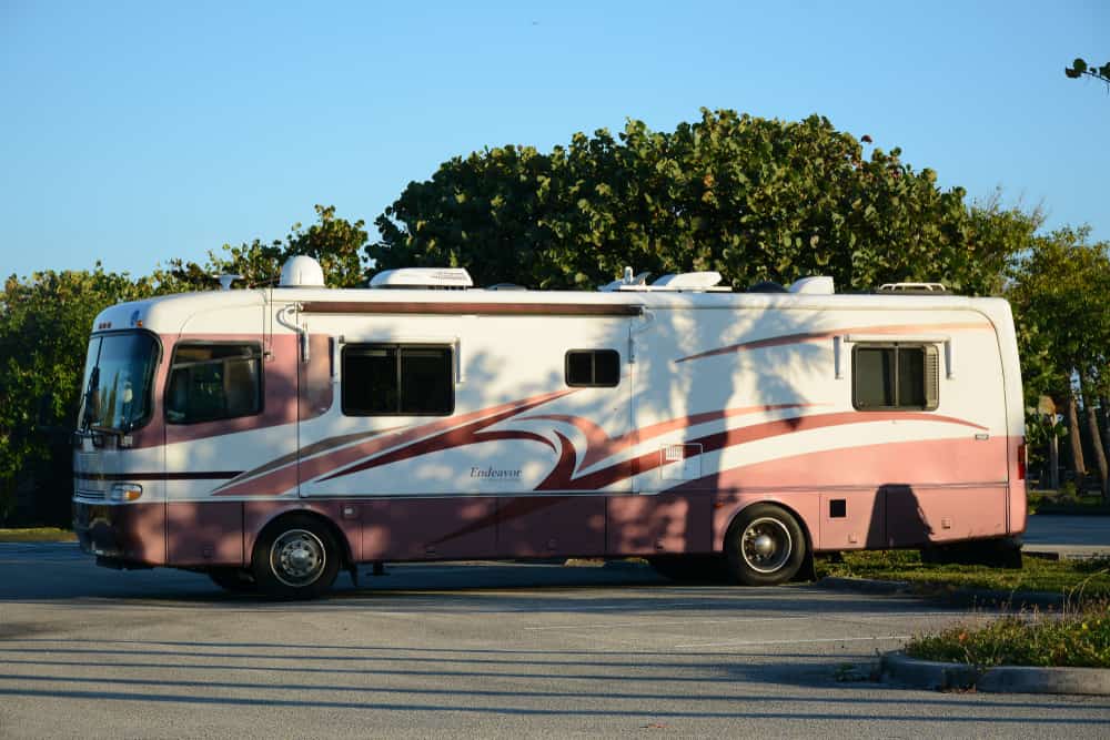 A large camper in an article about RV parks in Florida