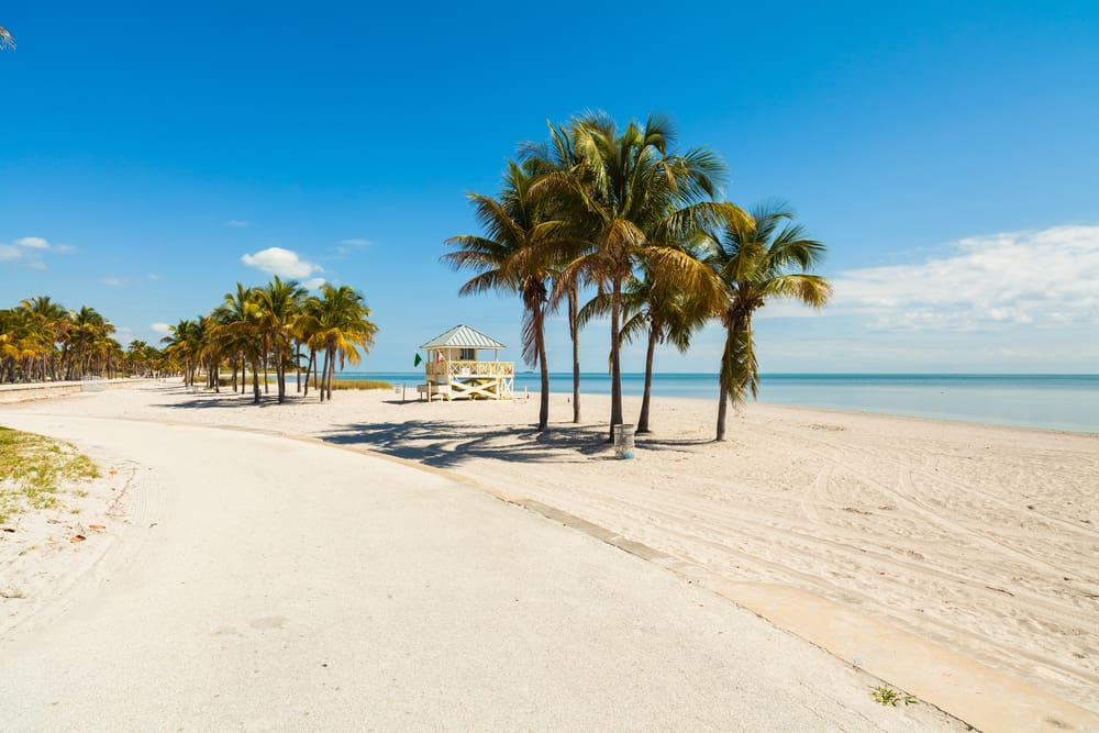 Crandon park is one of the beaches in Miami located on Key Biscayne