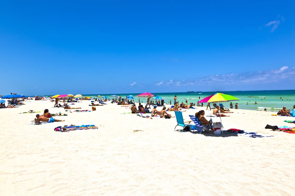 Head to Miami Beach for a more relaxed day than nearby South beach