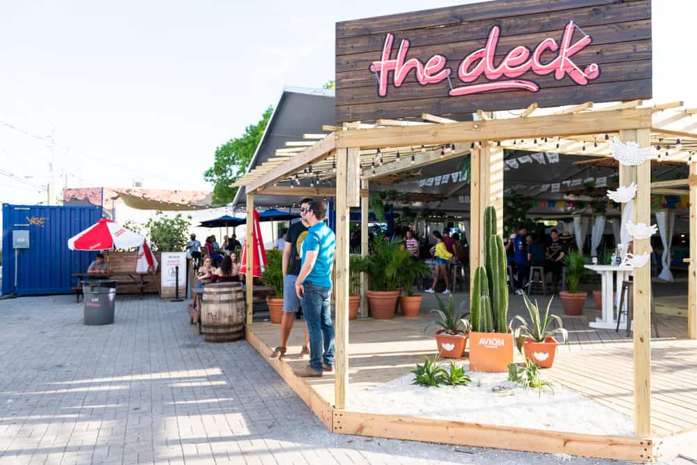 Head to the deck in Wynwood for a unique outdoor bar theme