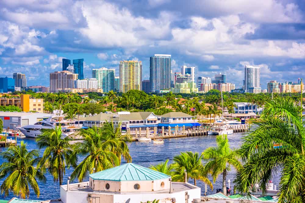 The port town of Fort Lauderdale glitters in the sunshine, one of the best day trips from Naples.
