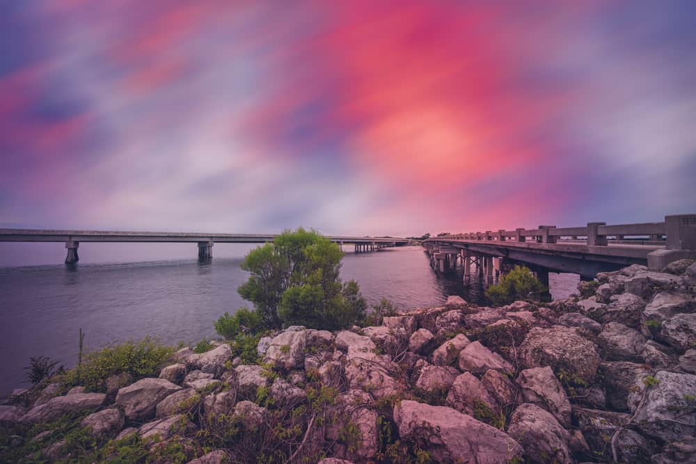 A pink and purple sunset on Amelia Island