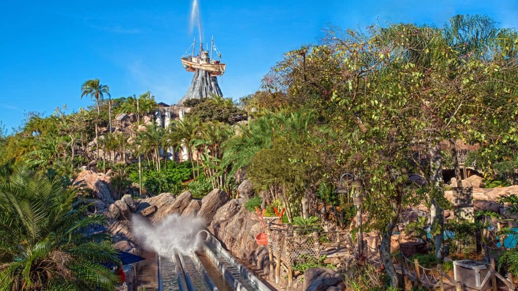 A wide view of the greenery of Typhoon Lagoon