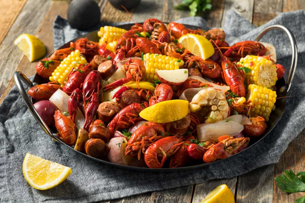The classic Cajun boil is a staple of Dee's Hangout, one of the best places to eat in Panama City Florida