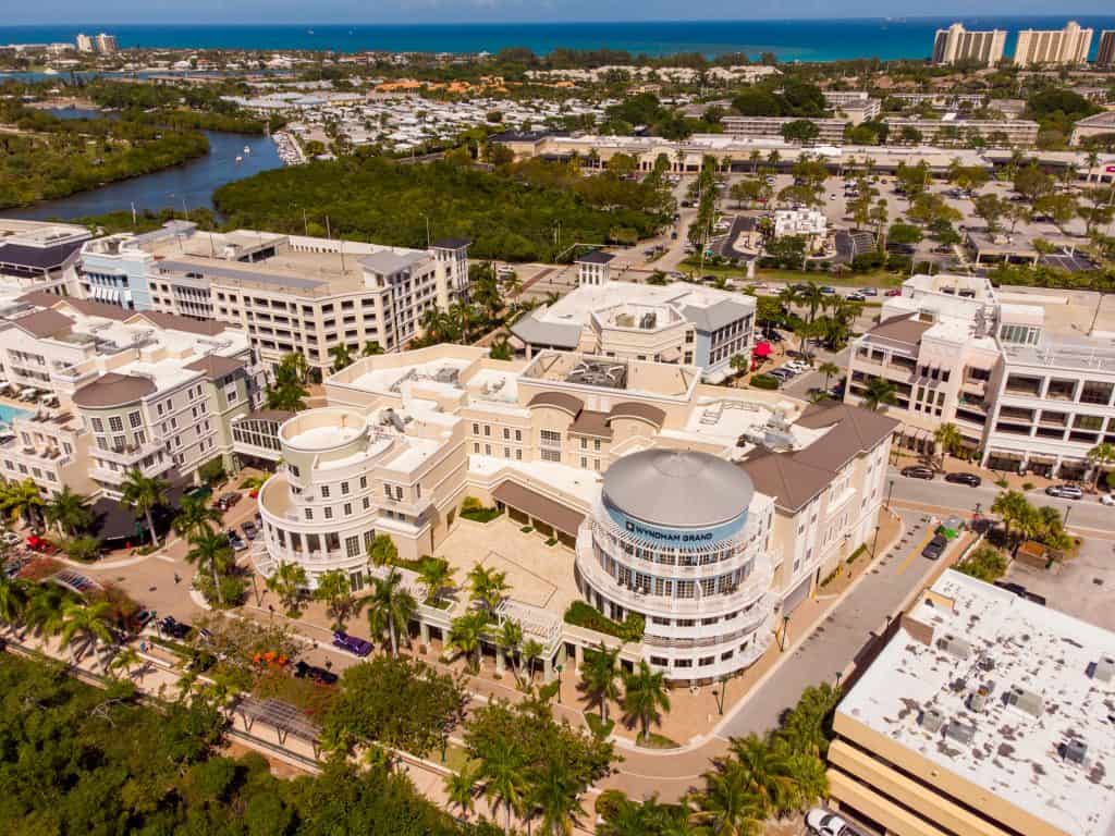 Harbourside Place, full of retail adventure, is one of the best things to do in Jupiter