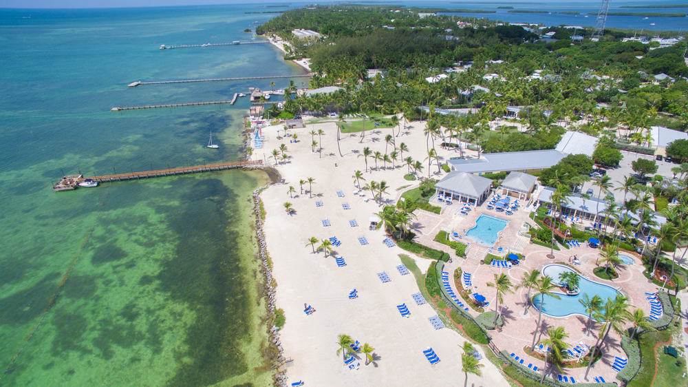 Aerial view of Islamorada, one of the best islands in Florida.