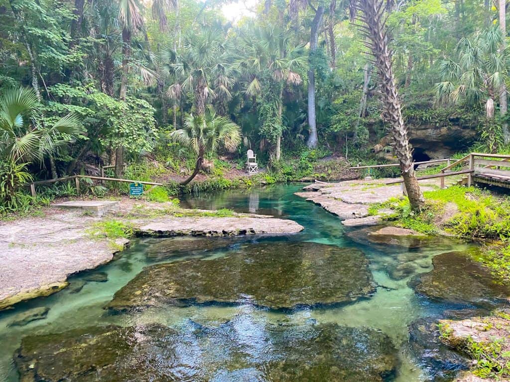 giant flat rocks at rock springs located in kelly park