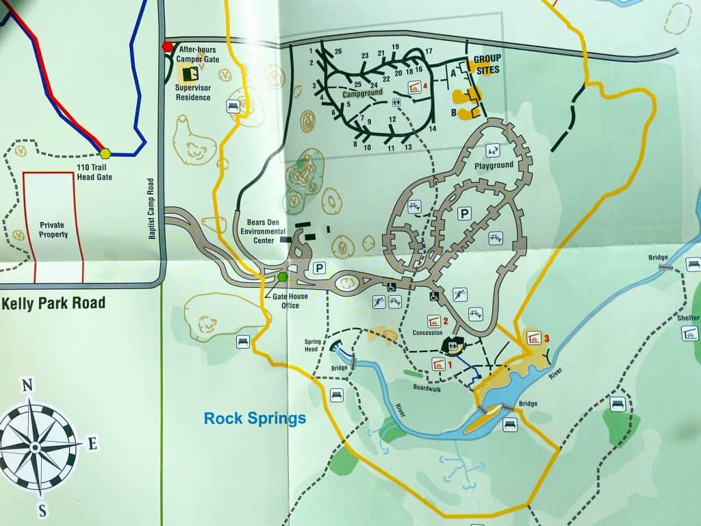 map of kelly park and rock springs