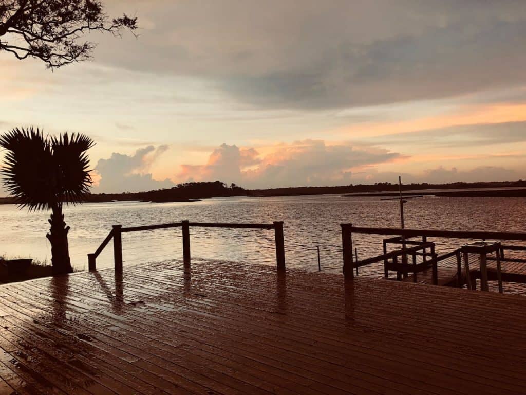 Paradise Island is one of the unique cottages in Florida located on a private island in Jacksonville! Beautiful docks on the waterfront.