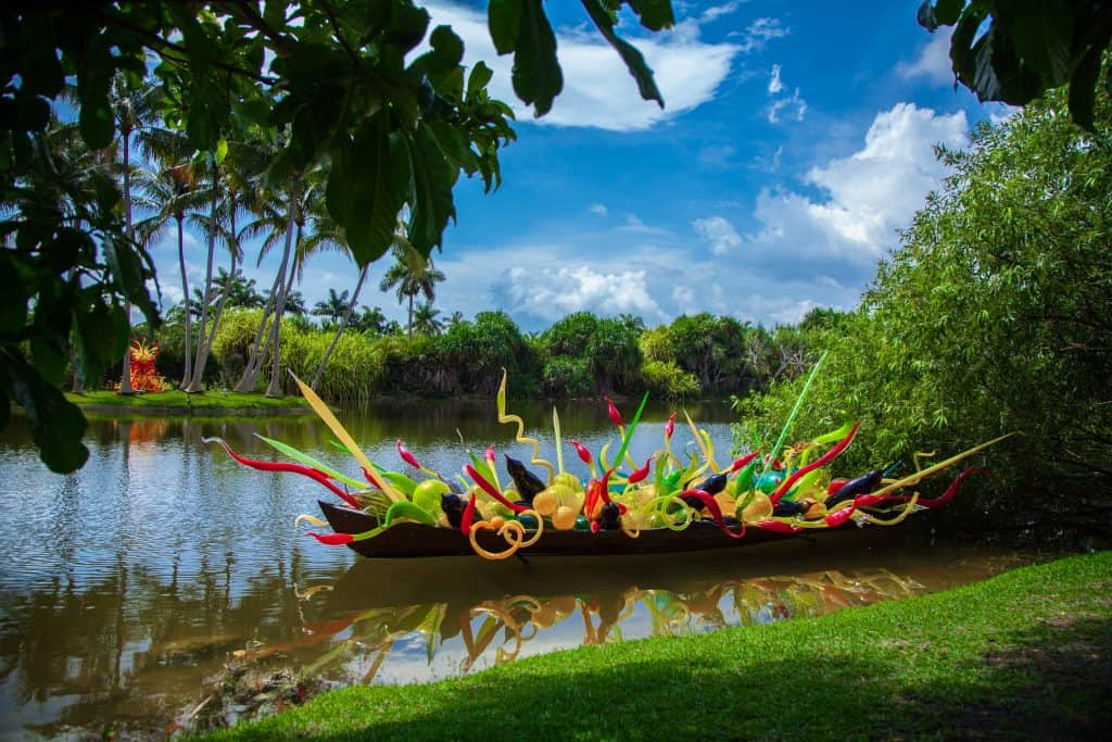 Art decorates the grounds at the Fairchild Gardens Spring Garden Festival, one of the best festivals in South Florida. 