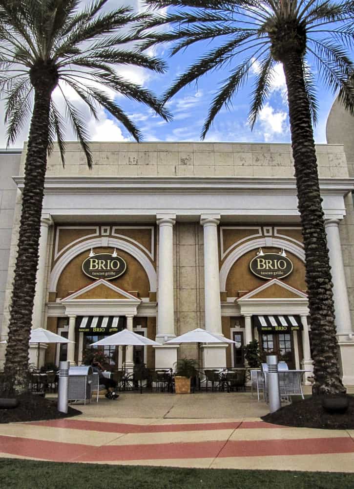 Brio Grille at the Millenia Mall in Orlando.