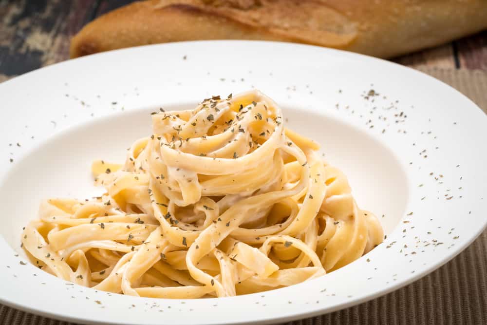 Fettuccini alfredo at Vito's chop house.