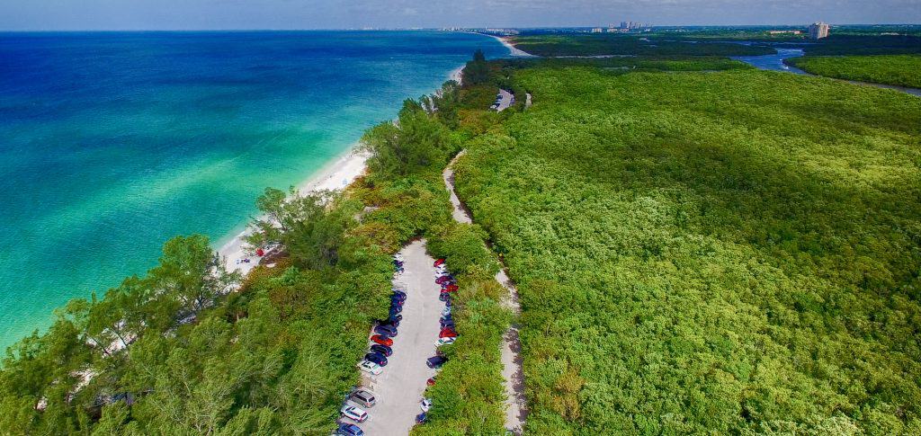 The lush grounds of Denlor-Wiggins Pass State Park in Naples, Florida.