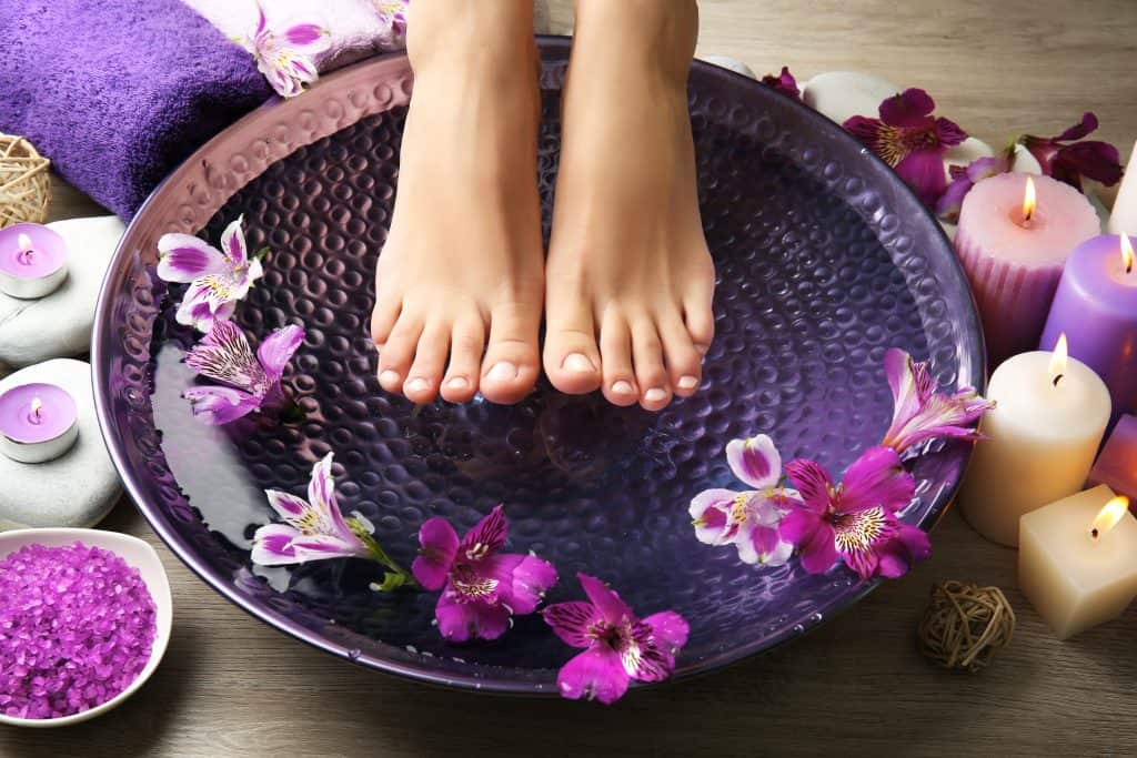 A foot treatment including aromatherapy and salt scrubs at one of the best spas in Florida.