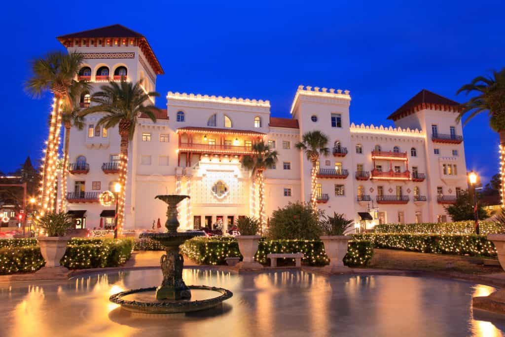 The exterior of the Casa Monica in St. Augustine, which houses the Poseidon Spa, one of the best spas in Florida.