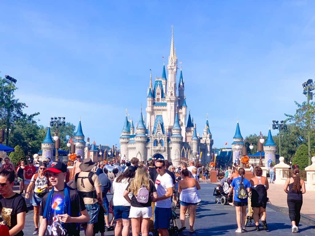 The centerpiece of Magic Kingdom in Orlando, Florida, Cinderella's Castle.