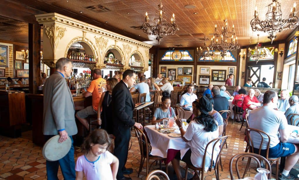 The dining room of the Columbia, one of the best restaurants in Clearwater.