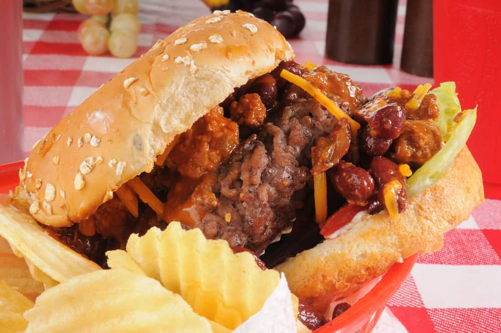 One of the restaurants in lakeland serves a delicious chili burger