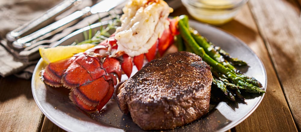 Surf and Turf at Crab & Fin in Saint Armands Circle