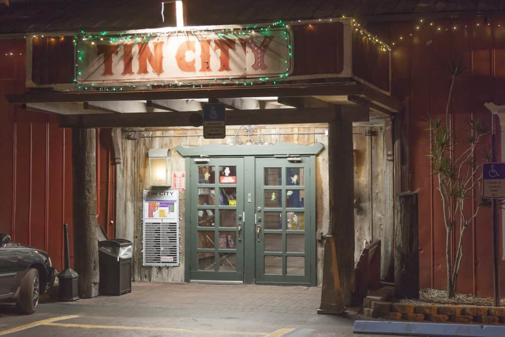 The entrance to the shops at Tin City in Naples, Florida.