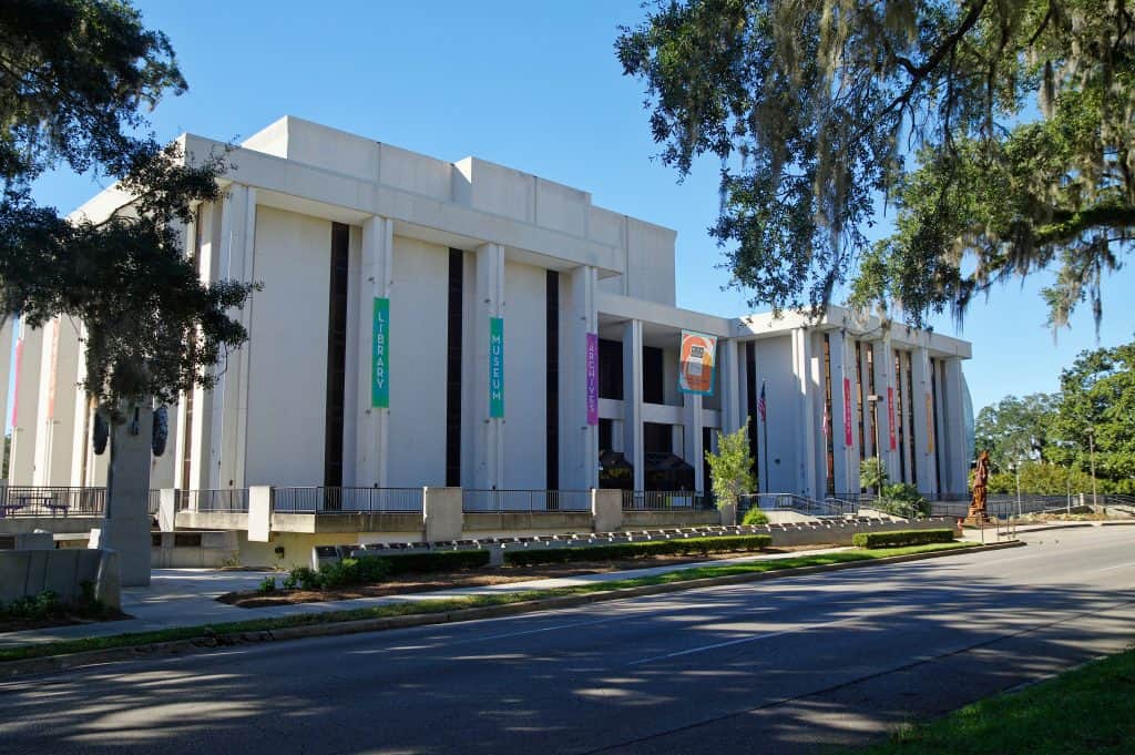 The exterior leading up to the Museum of Florida History, one of the best things to do in Tallahassee. 