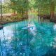 paddle boarding at Ginnie Springs in Florida
