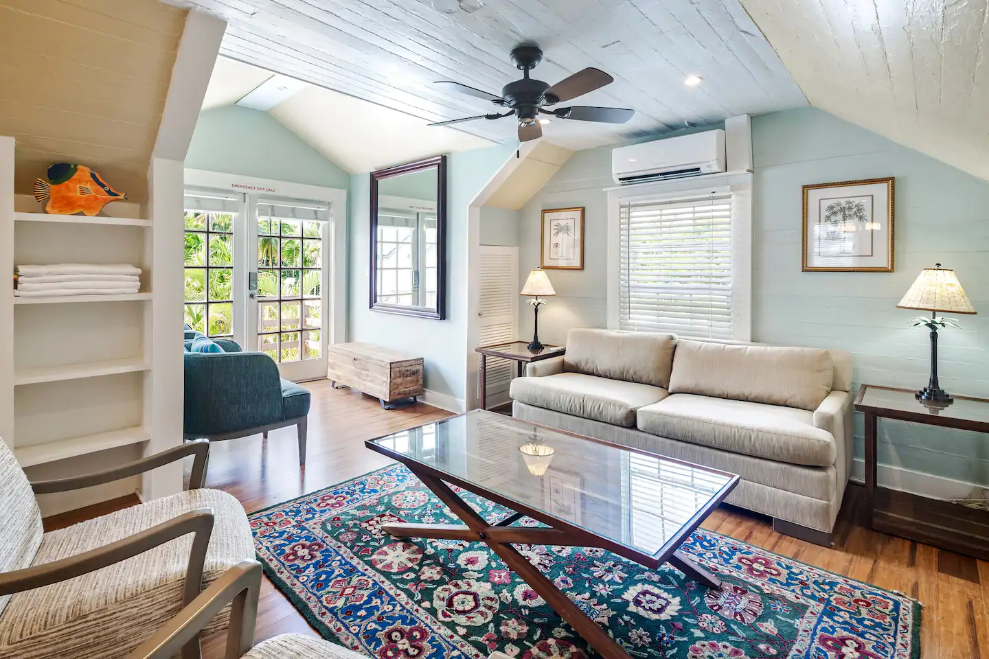 Photo of the living room at Sky Loft Airbnb in Key West.
