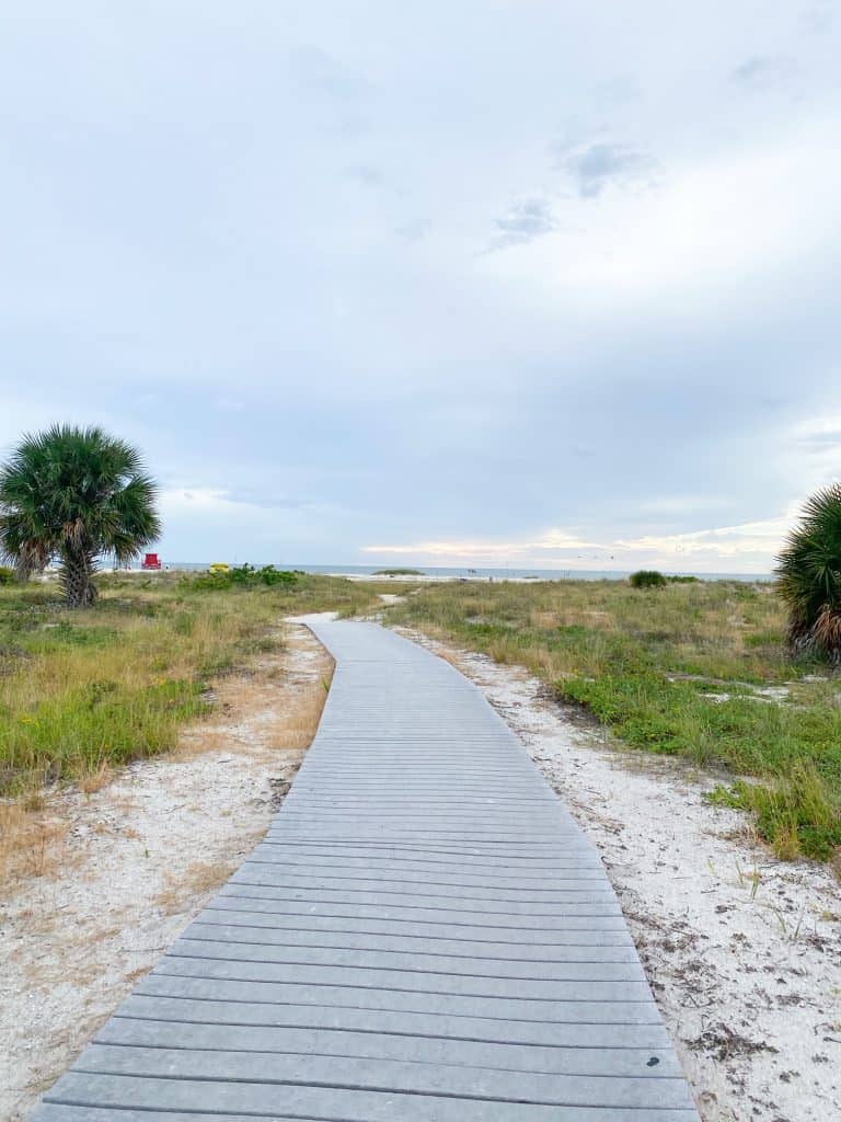 boardwalk leading up to Sand Key