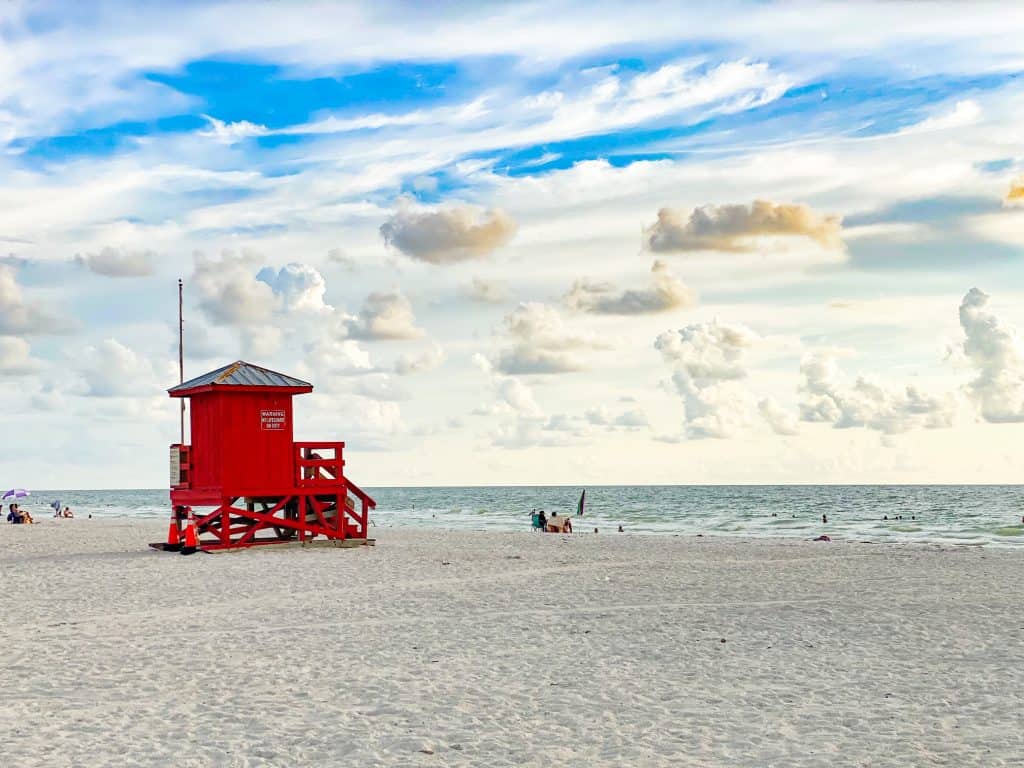 life guard station at Sand Key Beach