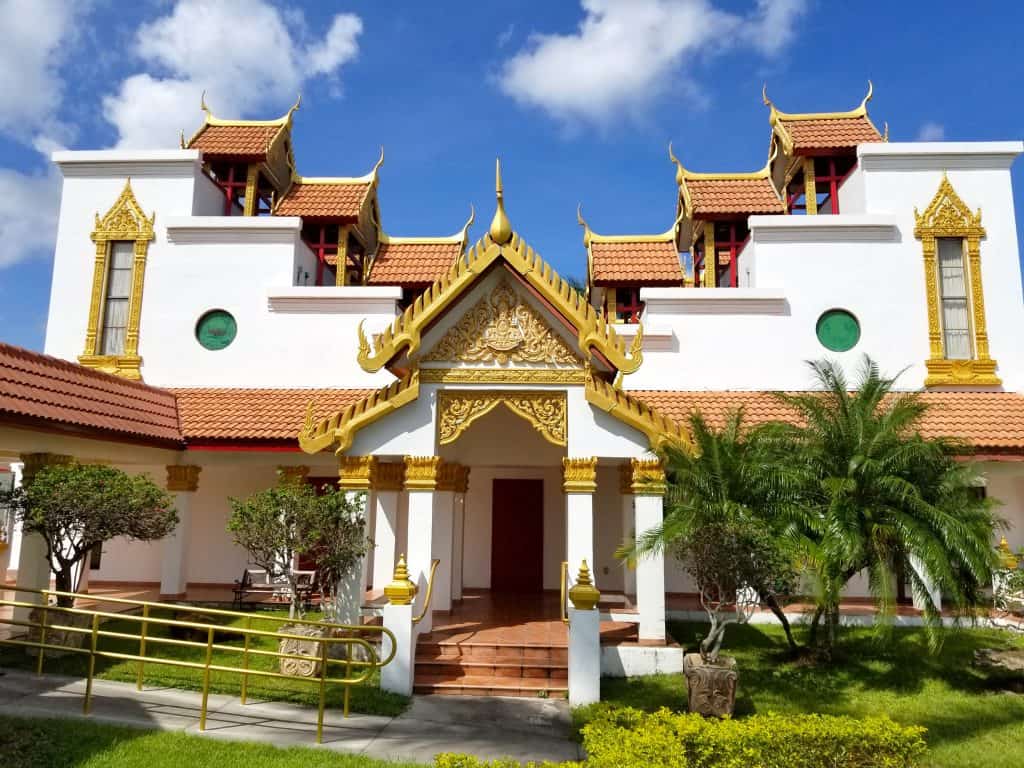 The exterior of the Thai Temple in Miami, Florida.