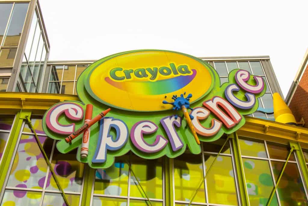 The Crayola Experience entrance at the Florida Mall in Orlando, Florida.