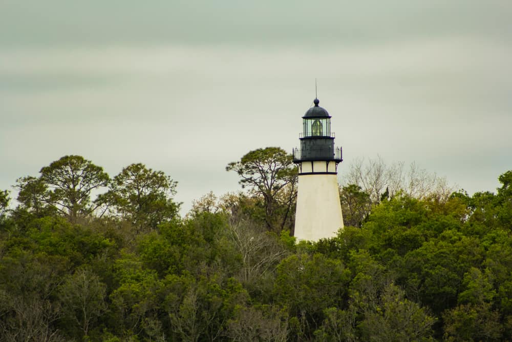 Amelia Island light over the trees