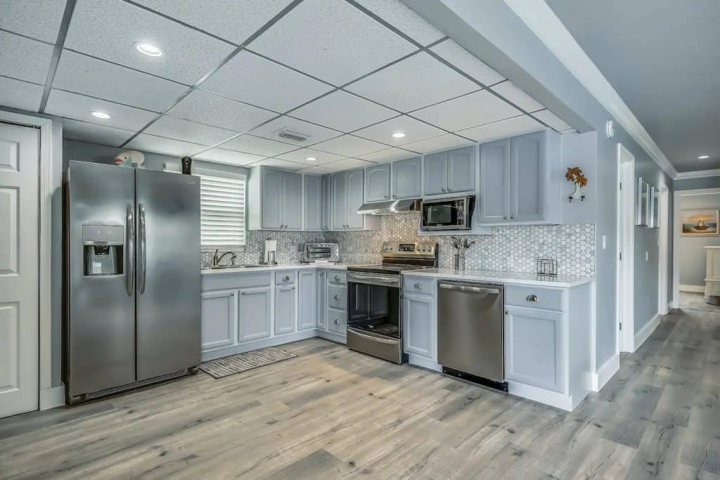 Photo of a very modern kitchen inside an Airbnb in Key Largo.