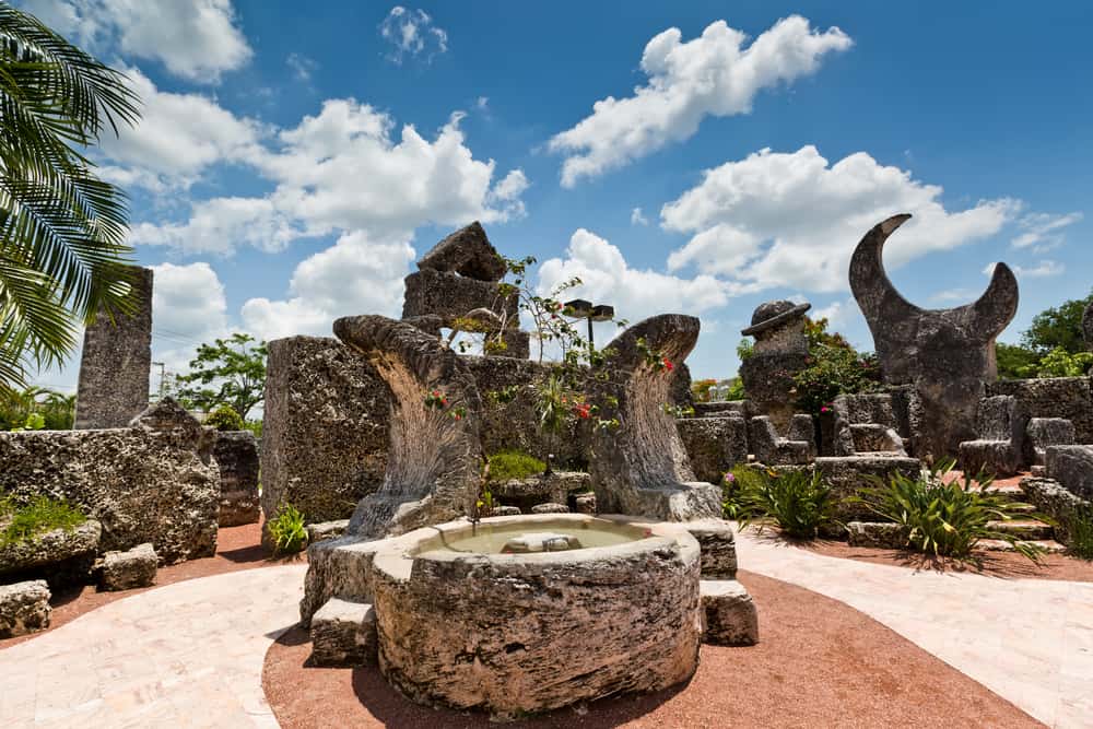 one of the many things to do in south florida include exploring coral castle
