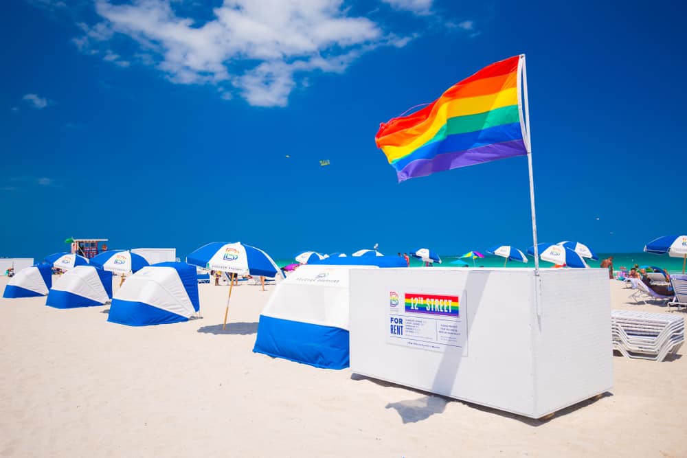 Miami 12th Street beach a famous gay beach in Florida