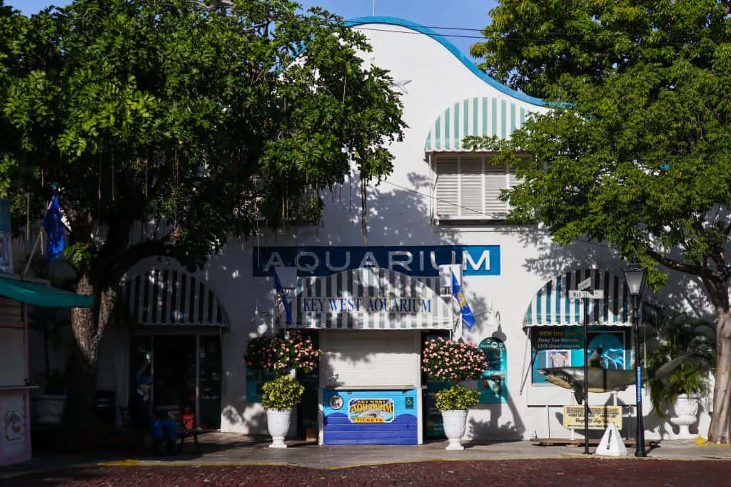 The exterior entrance to the Florida Keys Aquarium and Conservation Center.