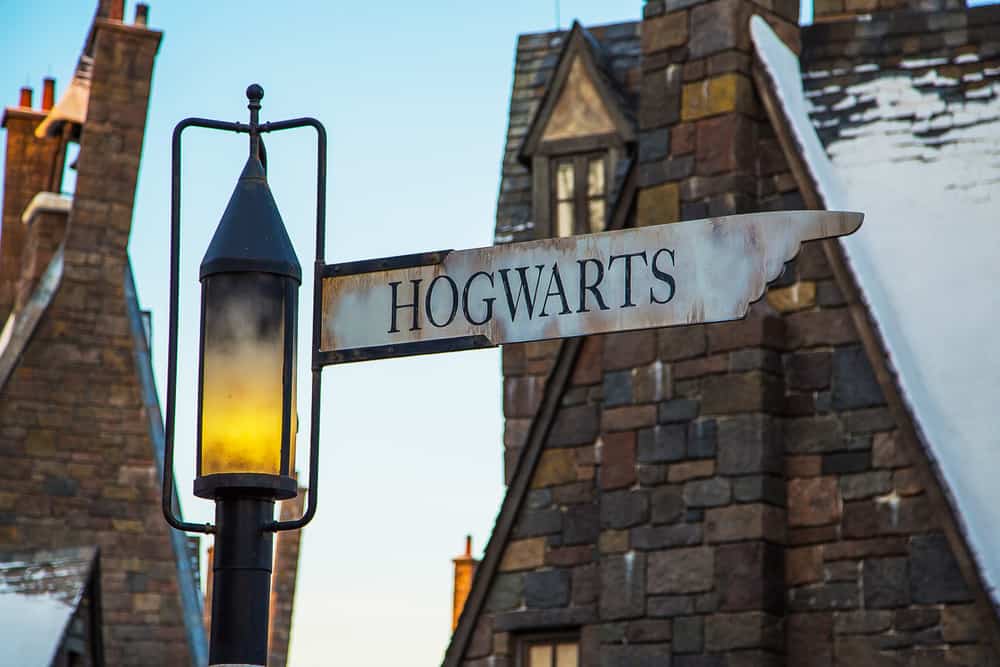 The Hogwarts sign at Universal Orlando