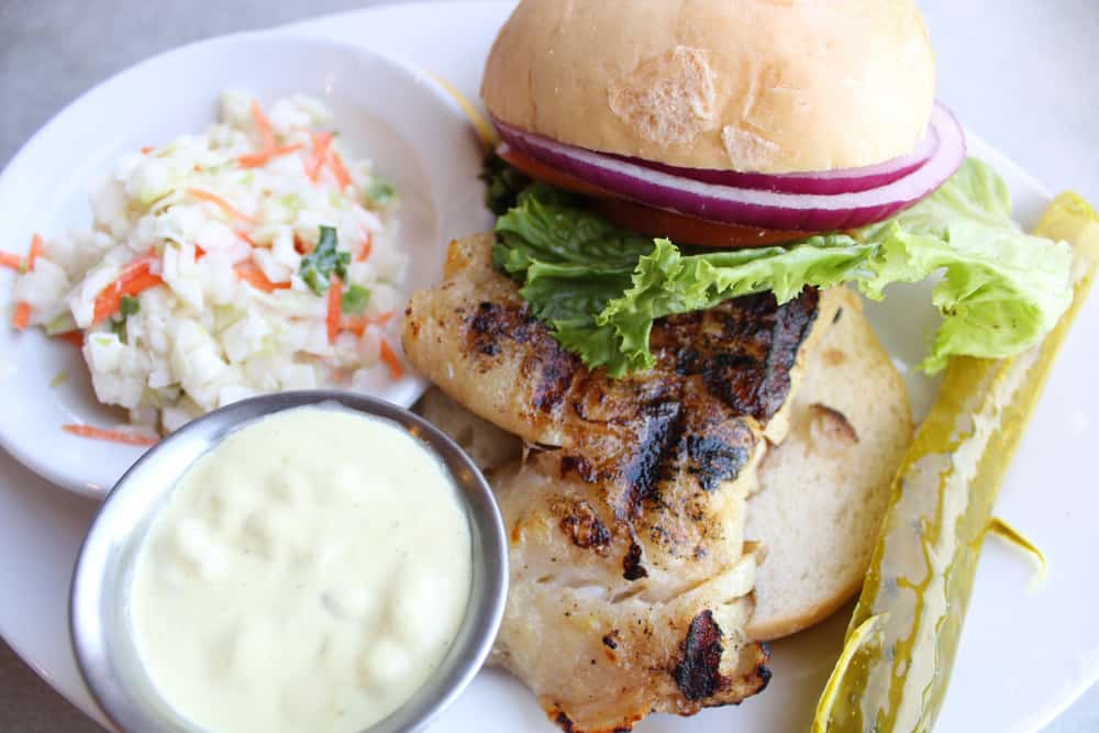 Try a fresh caught local grouper sandwich