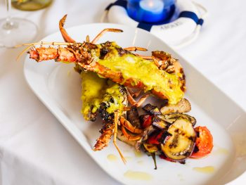 a fine dining lobster dinner