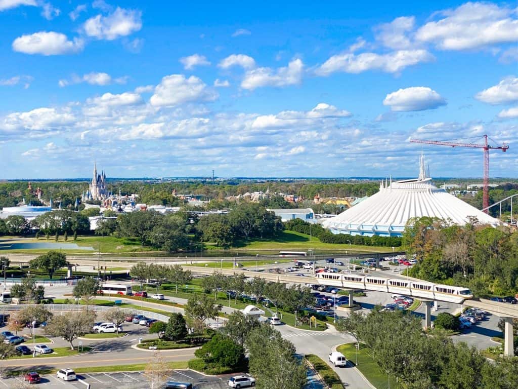 Photo of Disney monorail hotels view from contemporary resort