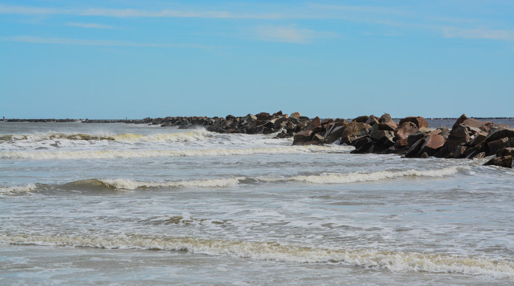 North Jetty at Huguenot Memorial Park.